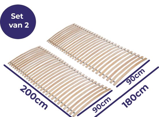 Mister Sandman Tweedelige Berkenhouten Lattenbodem