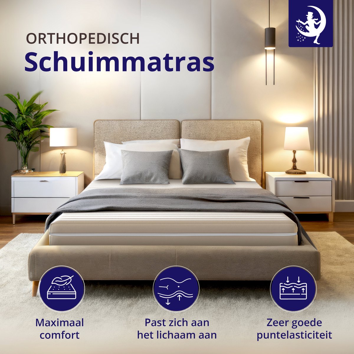 Mister Sandman midden koudschuim matras