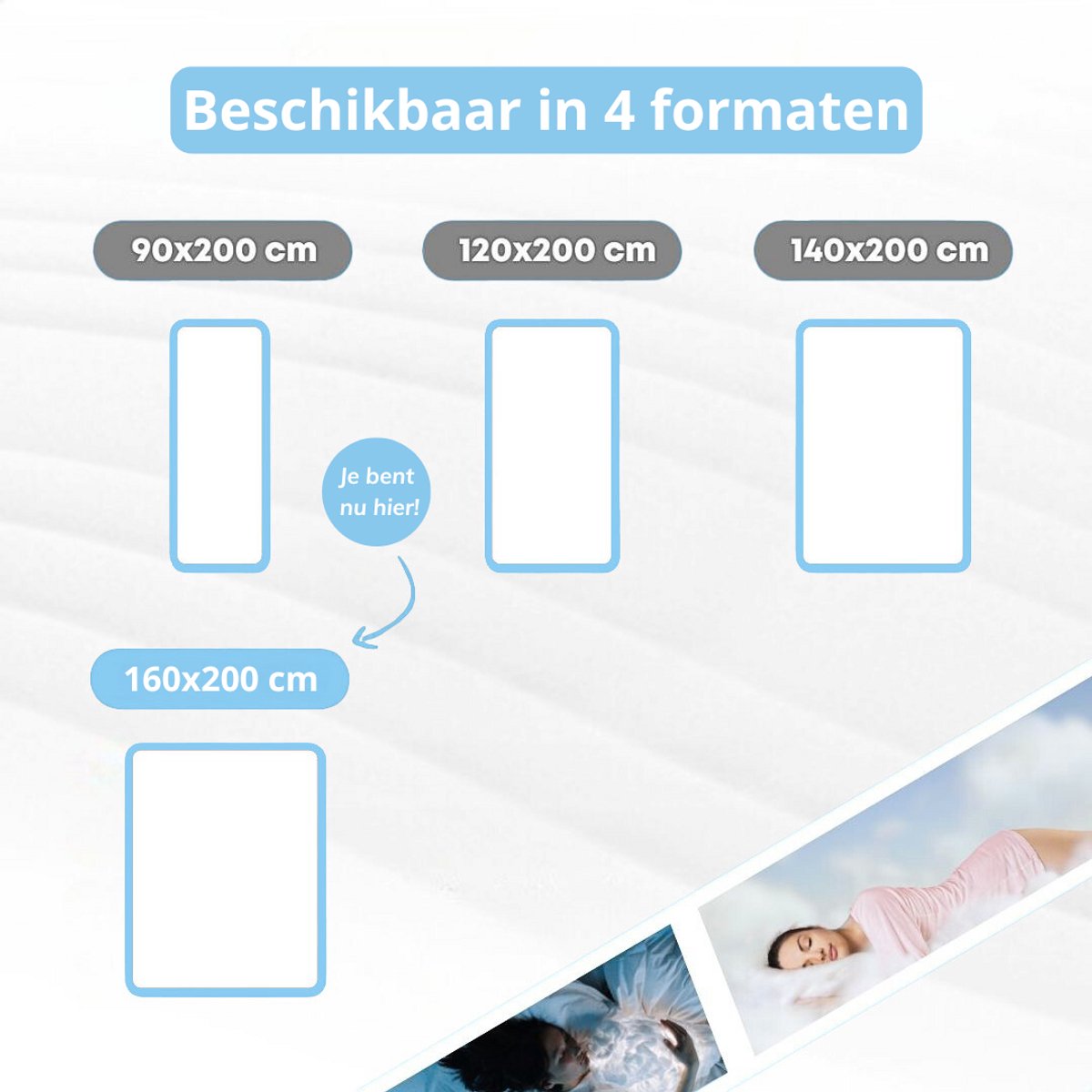 Maan matras 160x200 omkeerbaar