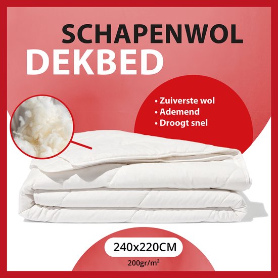 Wollen Zomerdekbed 200gr/m2