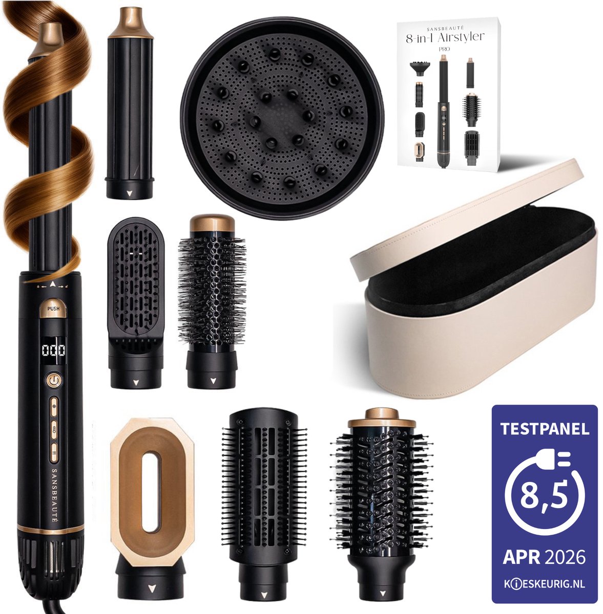 Sansbeauté 8-in-1 Airstyler met Diffuser