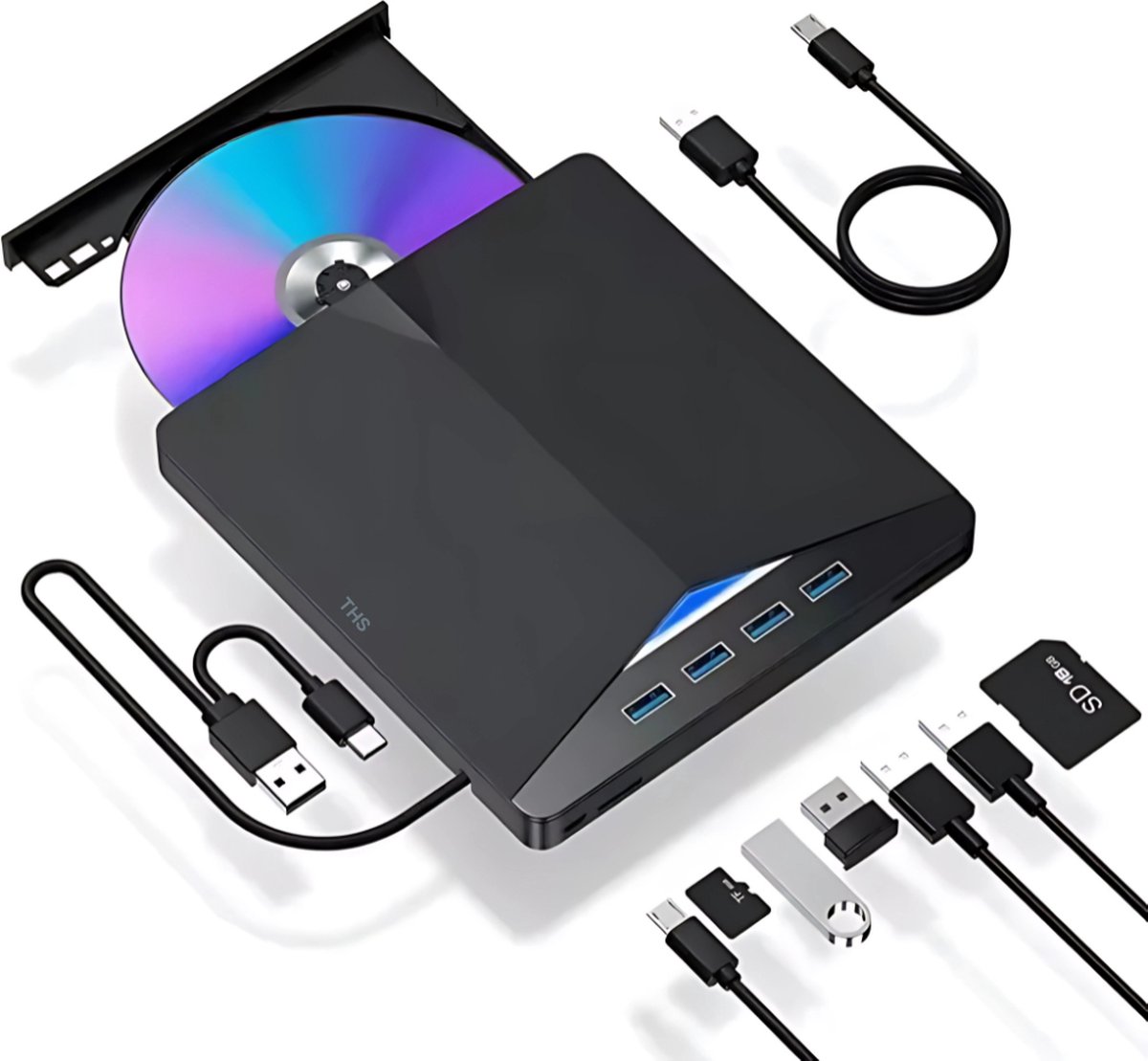 THS 7-in-1 externe dvd speler