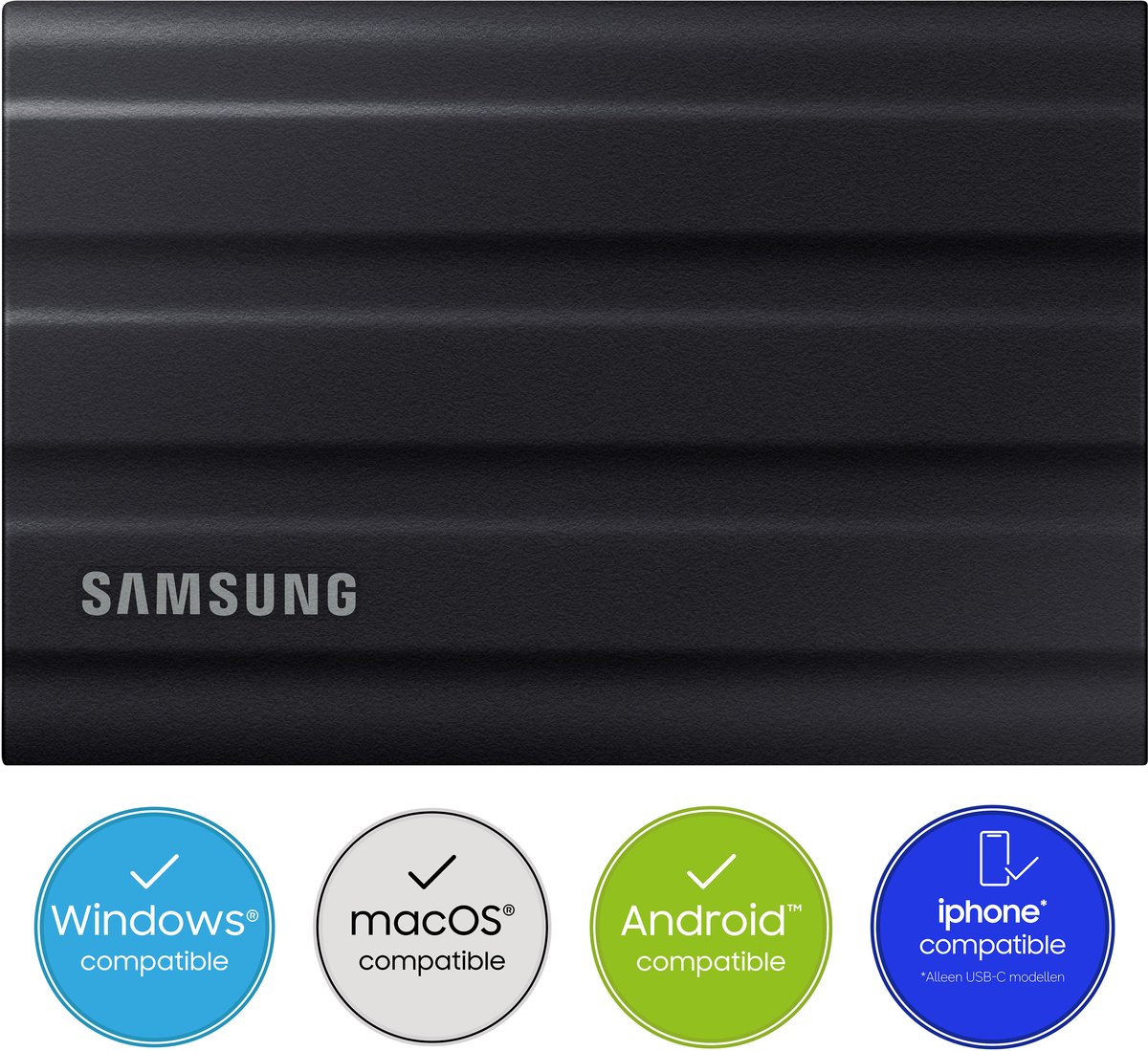 Samsung T7 Shield 1TB zwart