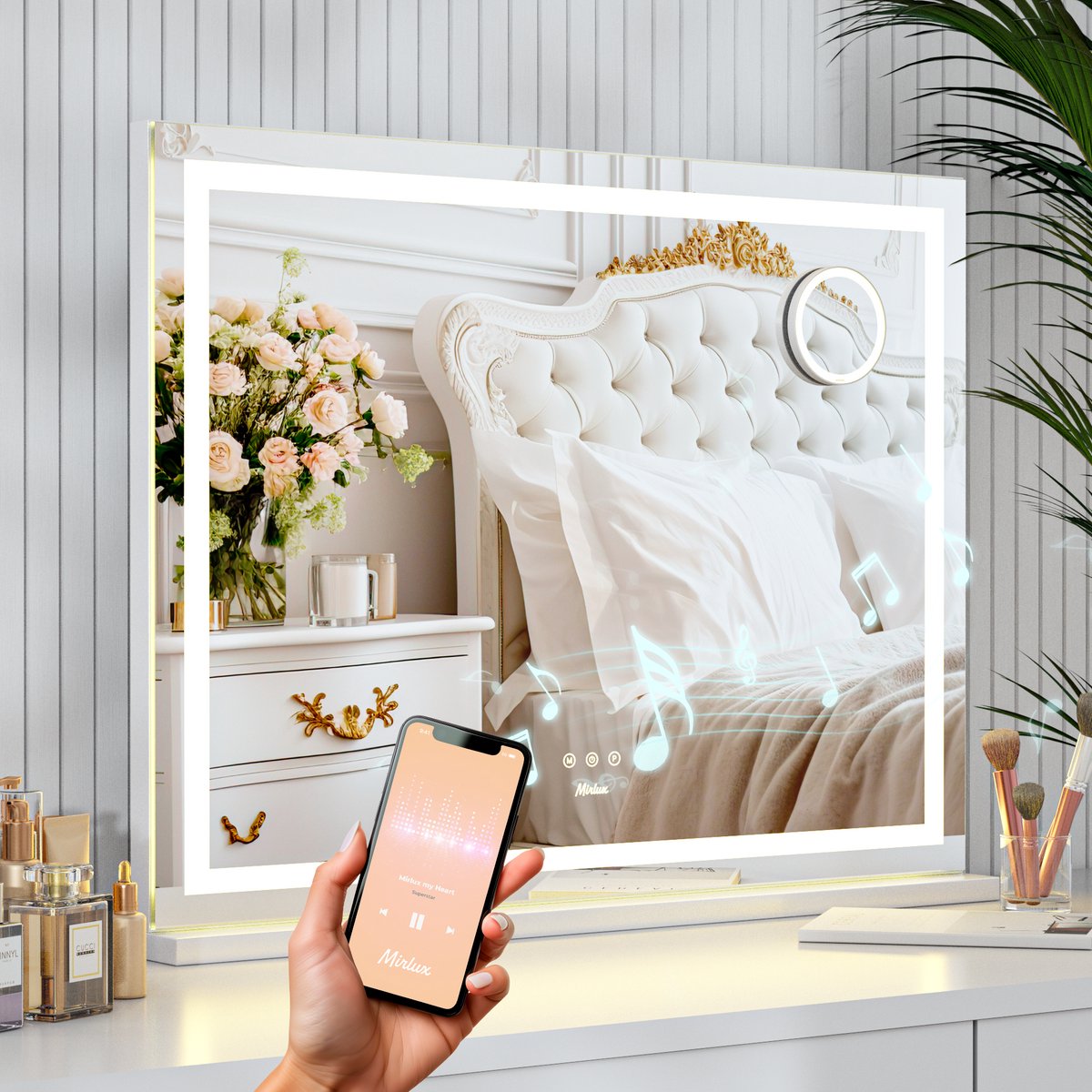 Mirlux Hollywood spiegel met LED 80x60 cm