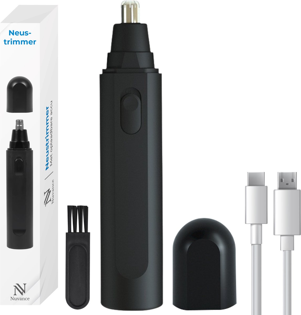 Nuvance Neustrimmer USB oplaadbaar afspoelbaar