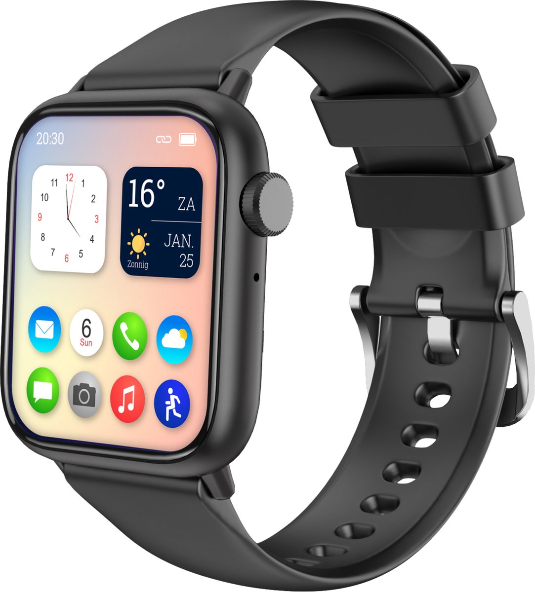 Nuvance smartwatch 45mm zwart
