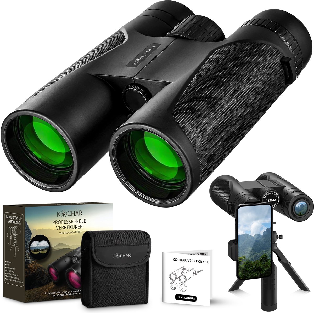 Kochar Verrekijker 12x42 met Tripod