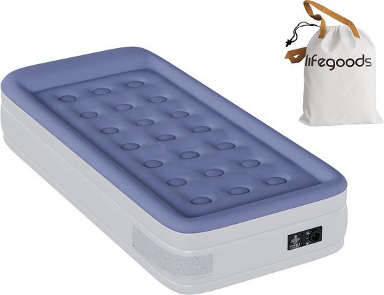 LifeGoods Airbed Twin White eenpersoons luchtbed