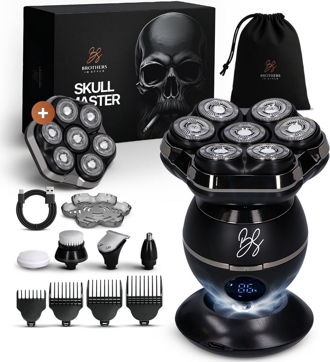 Brothers in Style Skull Master Pro 8-in-1 met extra scheerkop