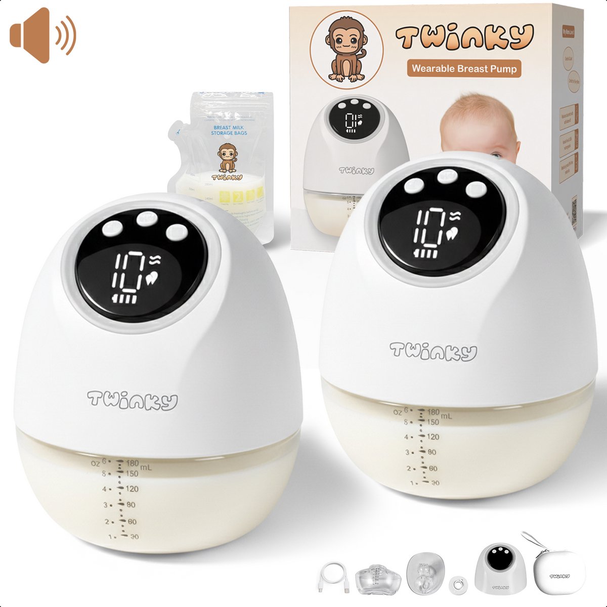 Twinky Duo Set met 2 elektrische borstkolven