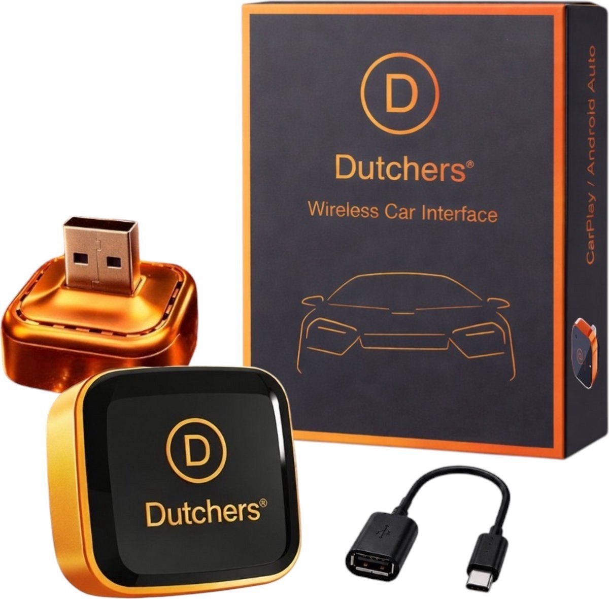 Dutchers Draadloze CarPlay en Android Auto Dongle