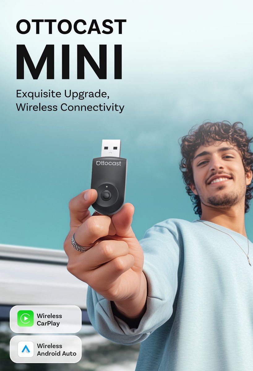 Ottocast Otto Mini 2-in-1 draadloze adapter