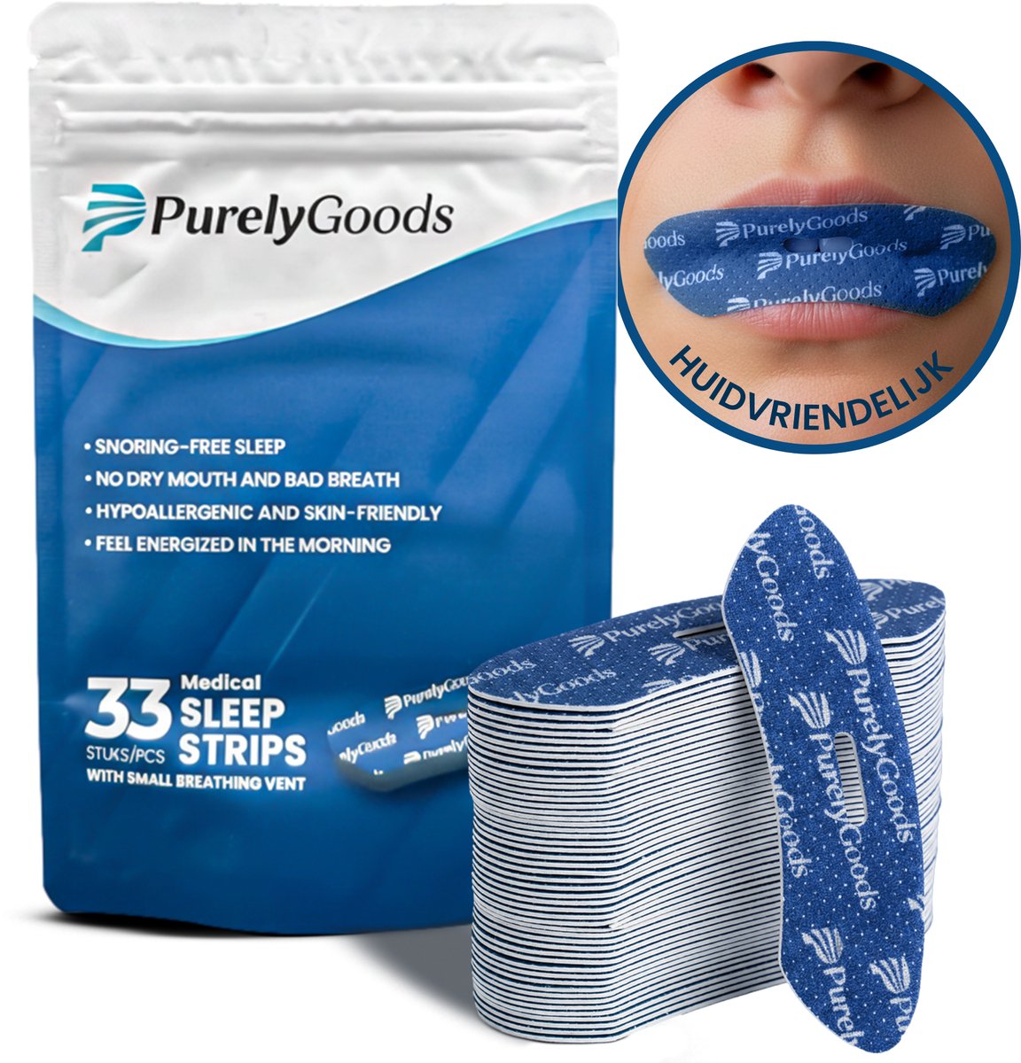 PurelyGoods Mondtape 33 stuks reisverpakking