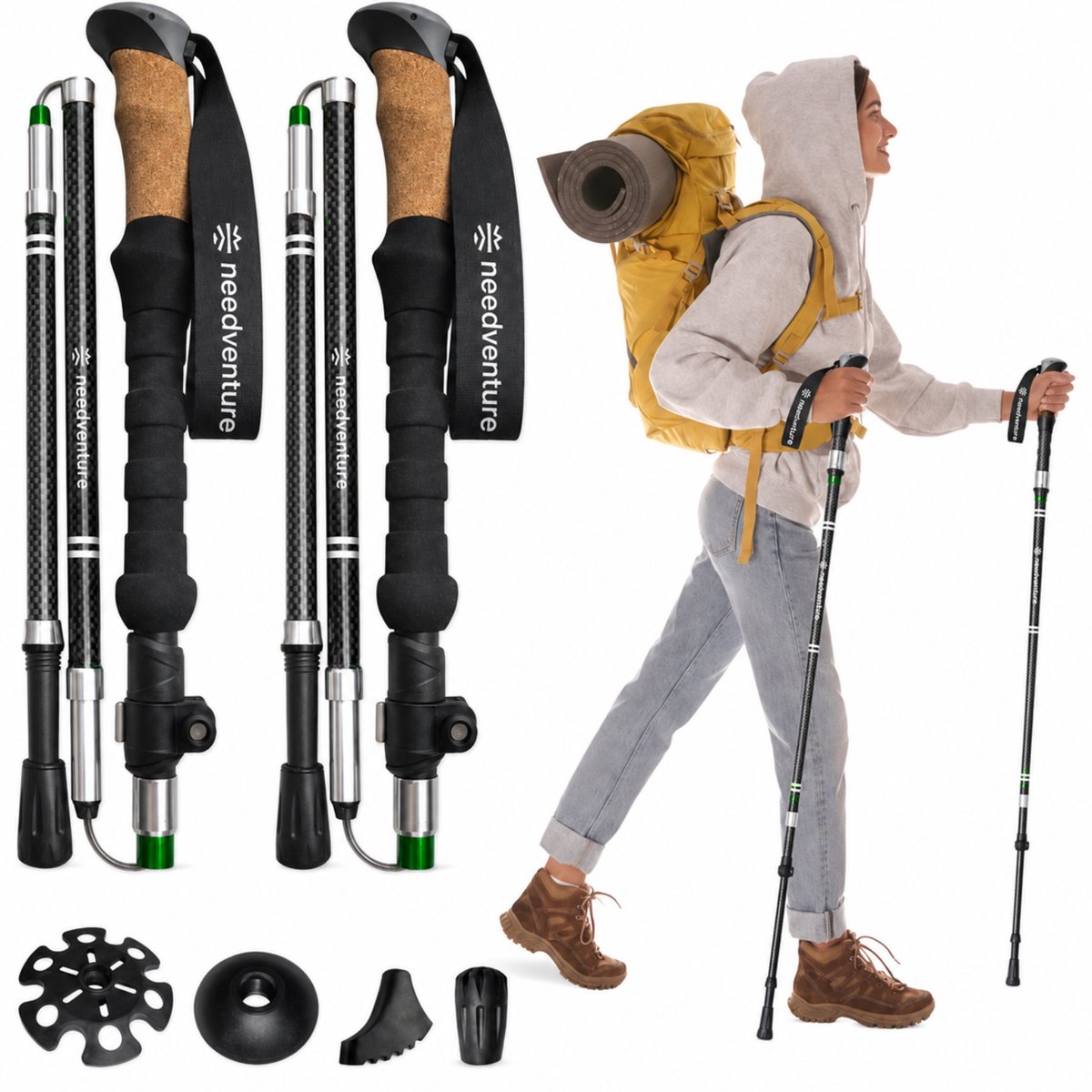 needventure Carbonfiber Nordic Walking Stokken