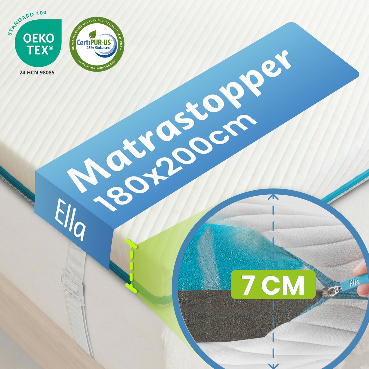 Ella Topper Matras 180x200 cm